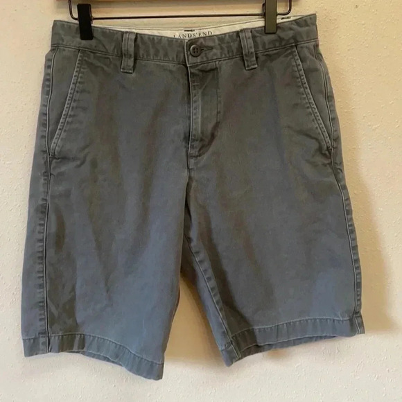 LANDS’ END Men’s Straight Fit Canvas Shorts - Picture 1 of 6
